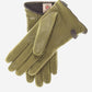 A4348 (olive) – Women’s Italian leather gloves with cashmere lining and side zipper
