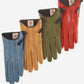 CA4348 (persimmon) - Women’s Italian leather gloves with cashmere lining and side zipper