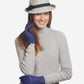 CA4439 (blue) - Women’s quilted Italian leather gloves with cashmere lining