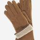 CA4465 (hazel) - Women’s handsewn Italian sueded lamb shearling gloves