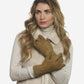 CA4465 (hazel) - Women’s handsewn Italian sueded lamb shearling gloves