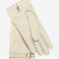 CA4661 (cream) -  Women’s Italian handsewn deerskin gloves with cashmere lining and distinctive strap and buckle