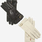 CA4661 (cream) -  Women’s Italian handsewn deerskin gloves with cashmere lining and distinctive strap and buckle