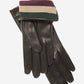 CA4662 (black) – Women’s Italian leather gloves with cashmere lining and multi-color inner cuff
