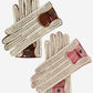 CA4916 (brown) - Handsewn Italian crochet driving gloves in lambskin leather