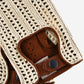 CA4916 (brown) - Handsewn Italian crochet driving gloves in lambskin leather
