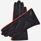 CA4918 (black/red) - Women’s unlined Italian lambskin driving gloves with ventilation holes