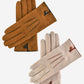 CA4941 (alabaster) - Women’s Italian handsewn suede gloves with cashmere lining and distinctive details