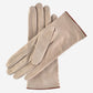 CA4941 (alabaster) - Women’s Italian handsewn suede gloves with cashmere lining and distinctive details