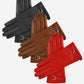 CA4987 (red) - Women's Italian leather lambskin gloves with strap