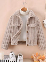 Children's Cozy Fleece Button-Down Jacket - Farnelli