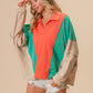BiBi Colorblock Exposed Seam French Terry Sweatshirt - Farnelli