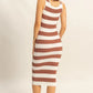 HYFVE Striped Scoop Neck Wide Strap Knit Dress - Farnelli