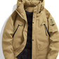 Men's Plus Size Hooded Snap Down Jacket - Farnelli