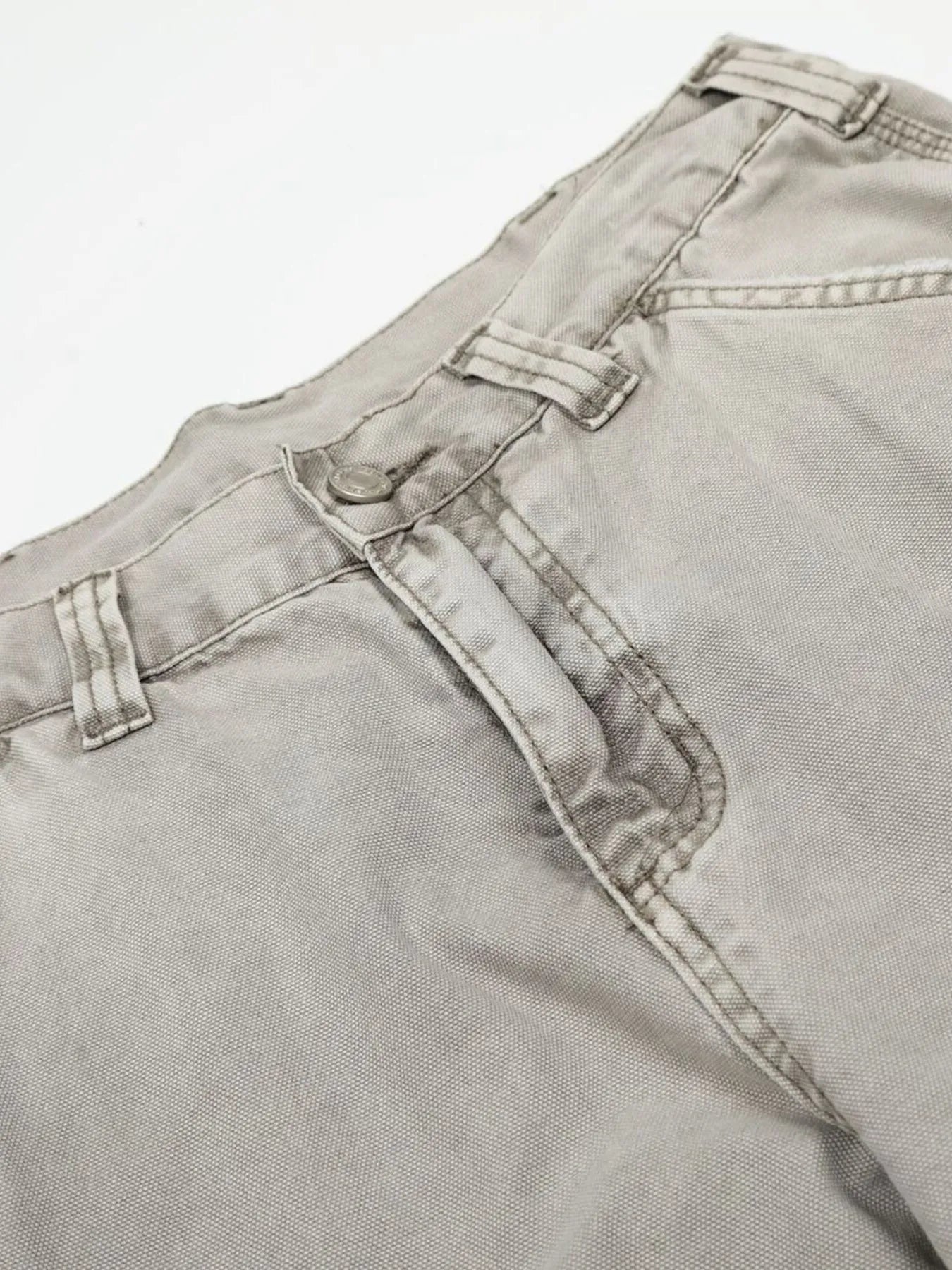 Men's Washed Wide Leg Cargo Jeans with Multiple Pockets - Farnelli