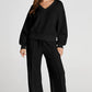 V-Neck Long Sleeve Top and Pants Active Set - Farnelli
