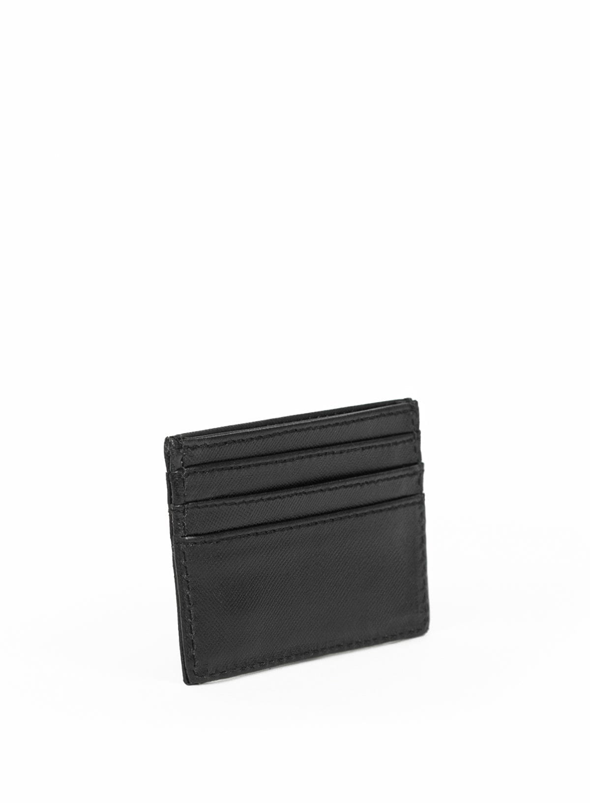 Deux Mains Call Signs card holder in black leather with multiple card slots
