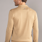 Long Sleeve Sweater Polo Solid // Camel