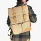 Baldwin Baby Company Bon Secour canvas diaper backpack shown at an angle from the side
