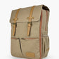 Baldwin Baby Company Bon Secour canvas diaper backpack shown at an angle