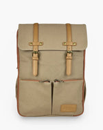 Baldwin Baby Company Bon Secour canvas diaper backpack, front view