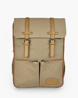 Baldwin Baby Company Bon Secour canvas diaper backpack, front view