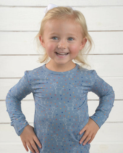 Capricorn Zodiac Bamboo Pajamas for Kids – Two Piece Set