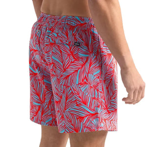 Capelle Miami captive hybrid swim trunk with printed design, compression-lined for swimming and resort wear, back view image
