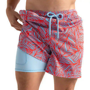 Capelle Miami Captive Hybrid Short with printed design, compression-lined swim and resort trunk, lightweight and stylish for beachwear.