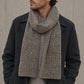 Marled Cocoa Knit Cashmere Scarf