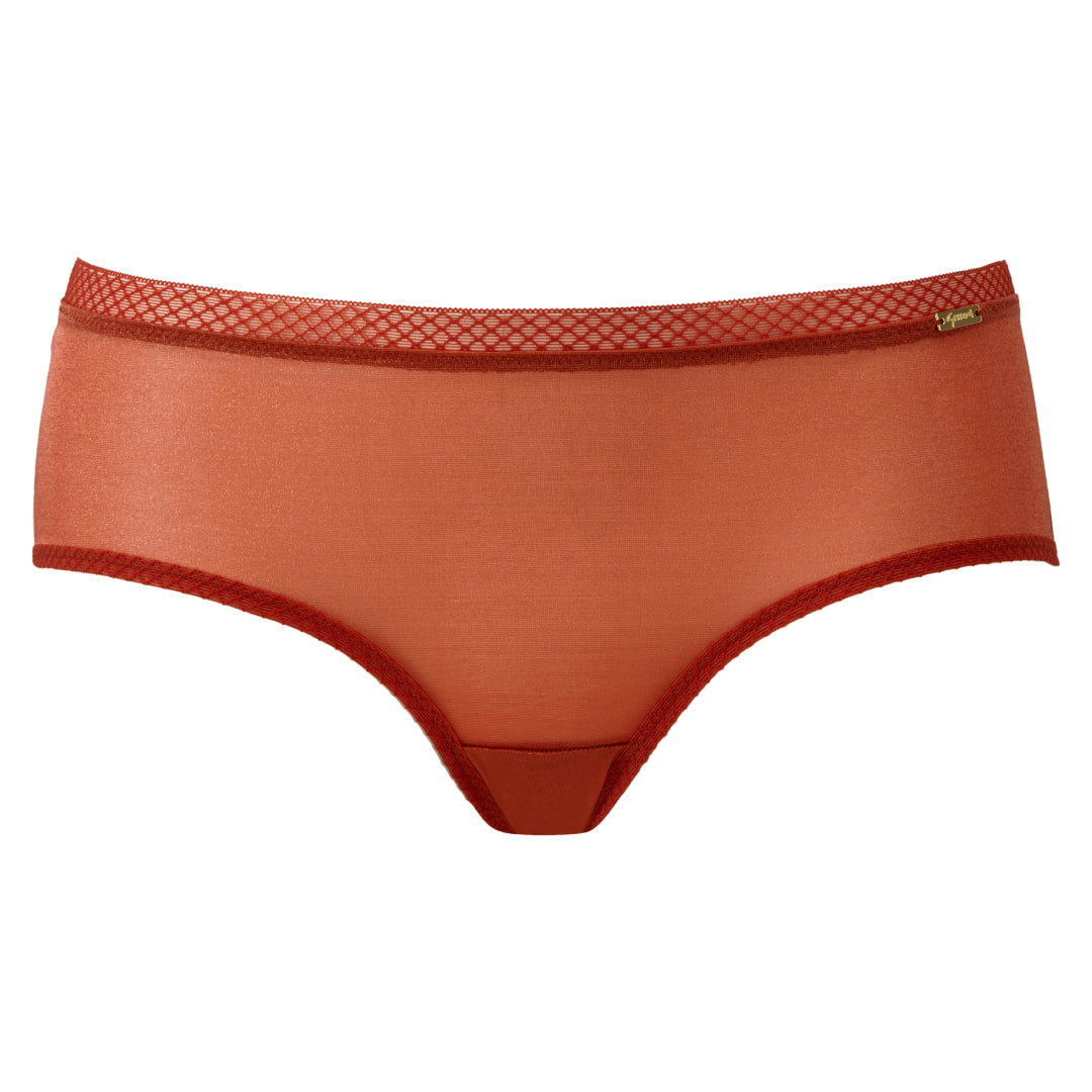 Sheer See Through Shorts Panty Gossard Glossies Cayenne-4