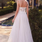 Cinderella Divine CB072W Layered A-Line Tulle Bridal Gown Embroidered Bodice