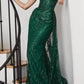 Cinderella Divine CB095 Strapless Lace Fitted Gown with Over Skirt
