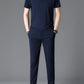 Men's Full Size Button Detail Short Sleeve Polo Plus Size - Farnelli