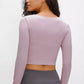Millennia Long Sleeve Cropped Top With Sports Strap - Farnelli