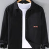 Men's Plus Size Button Up Long Sleeve Shirt - Black