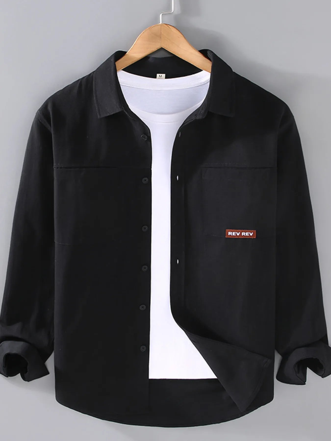 Men's Plus Size Button Up Long Sleeve Shirt - Farnelli