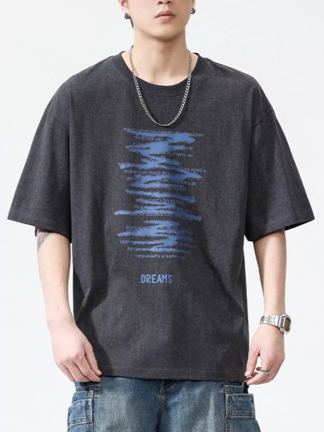 Men's Plus Size Round Neck Half Sleeve T-Shirt - Farnelli