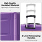 HouseOfZazla expandable 2-piece luggage set with TSA lock and spinner wheels in multiple colors