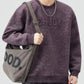 Men's Plus Size Enjoy Round Neck Long Sleeve Sweatshirt - Farnelli