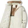 Men's Plus Size Hooded Zip Up Outdoor Jacket - Ivory White