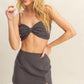 HYFVE Ruched Bra Top and Mini Skirt Set - Farnelli
