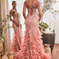 Feathered Mermaid Gown - Farnelli