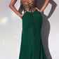Cinderella Divine CC2162 Floor Length Formal Sparkly Stretch Fit Lace Up Gown