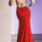 Cinderella Divine CC2162 Floor Length Formal Sparkly Stretch Fit Lace Up Gown