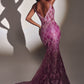 Fitted Glitter Mermaid Gown - Farnelli