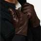 CC3104 (brown) - Men's Italian handsewn cashmere lined leather gloves