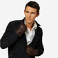 CC3104 (brown) - Men's Italian handsewn cashmere lined leather gloves