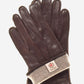 CC3104 (brown) - Men's Italian handsewn cashmere lined leather gloves