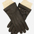 Men's dark brown Italian deerskin leather winter gloves with cashmere lining, designed for warmth and style.